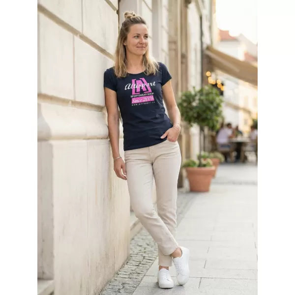  Damen-T-Shirt ALTISPORT ALW047122 MARINEBLAU/ROSA 