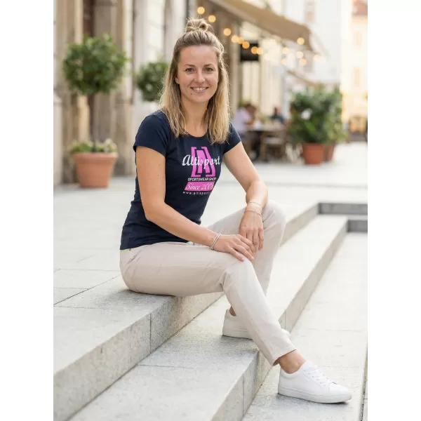  Damen-T-Shirt ALTISPORT ALW047122 MARINEBLAU/ROSA 