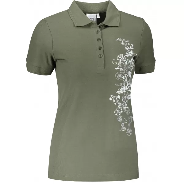  Dámské triko s límečkem ALTISPORT CARRYOVER ALW029210 KHAKI 
