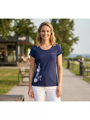 Damen-T-Shirt ALTISPORT ALW055122 MITTERNACHTSBLAU/ROSA