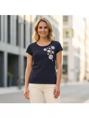 Damen-T-Shirt ALTISPORT ALW053122 MARINEBLAU/GOLD