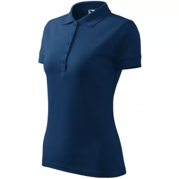  Damen-T-Shirt mit Kragen MALFINI PIQUE POLO 210 MITTERNACHTSBLAU 