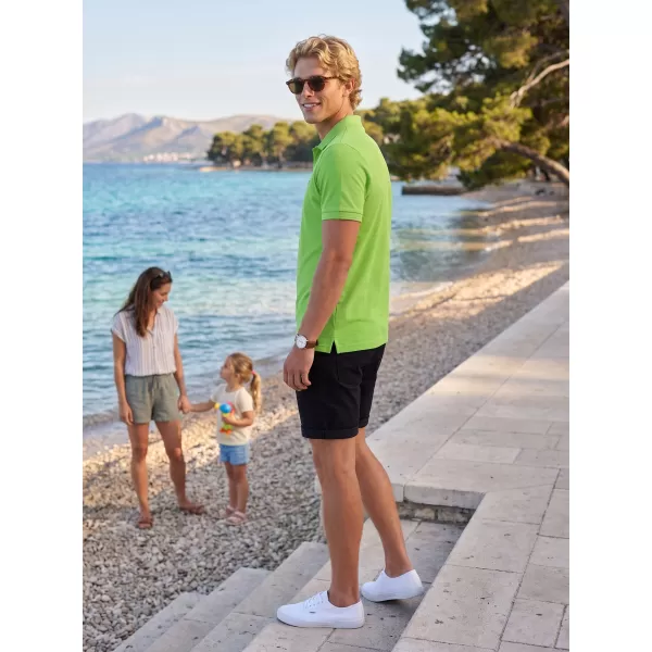  Herren-T-Shirt mit Kragen ALTISPORT ALM013203 APFELGRÜN 