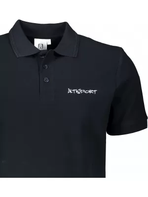 Herren-T-Shirt mit Kragen ALTISPORT ALM013203 NAVY BLAU