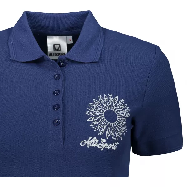  Damen-T-Shirt mit Kragen ALTISPORT ALW024210 MITTERNACHTSBLAU 