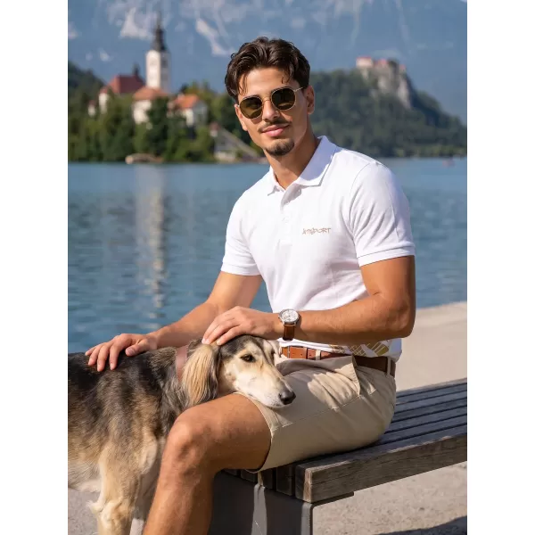  Herren-T-Shirt mit Kragen ALTISPORT ALM013203 WEIß 