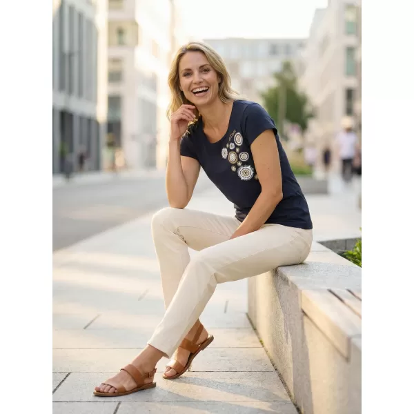  Damen-T-Shirt ALTISPORT ALW053122 MARINEBLAU/GOLD 
