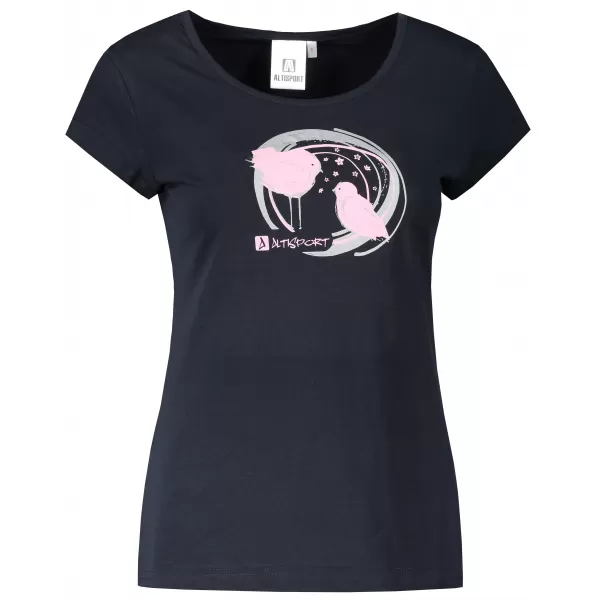  Damen-T-Shirt ALTISPORT ALW050122 MARINEBLAU/ROSA 