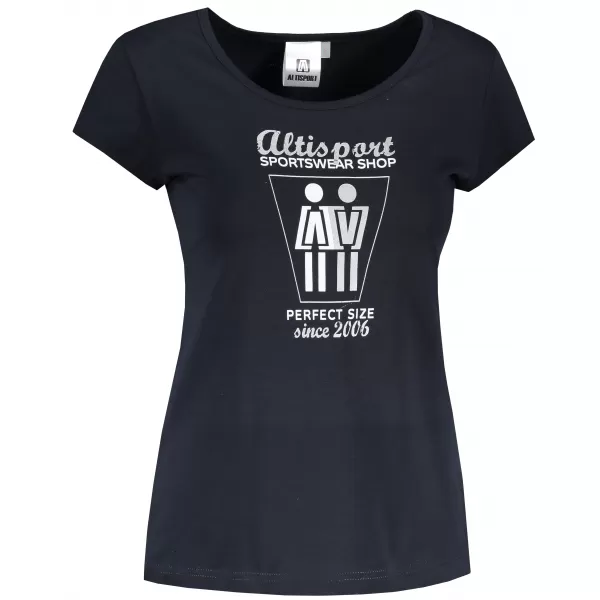  Damen-T-Shirt ALTISPORT ALW049122 MARINEBLAU/SILBER 