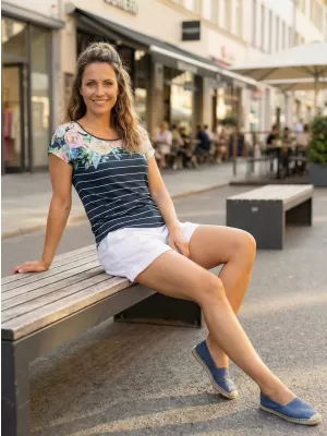 Damen-T-Shirt KIXMI LOREN DUNKELBLAU