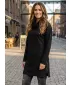 Erweitertes Damen-Sweatshirt KIXMI LUCKY SCHWARZ