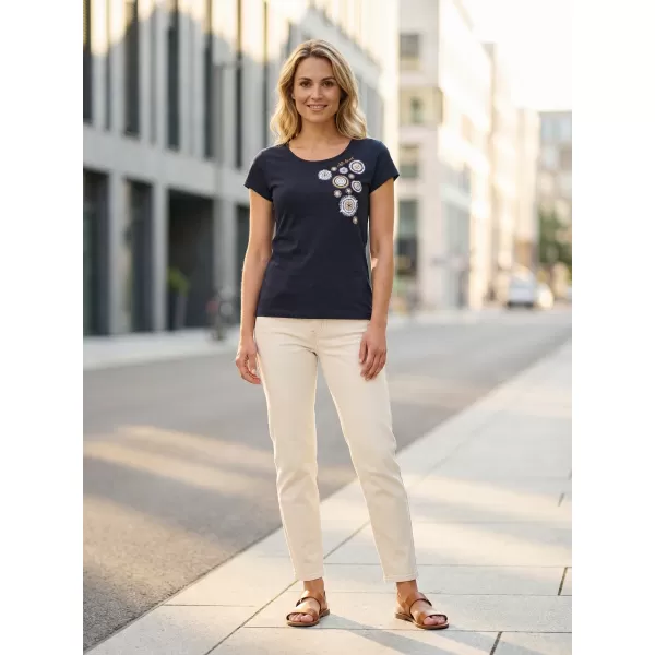  Damen-T-Shirt ALTISPORT ALW053122 MARINEBLAU/GOLD 