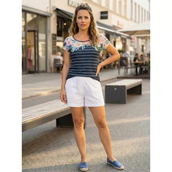  Damen-T-Shirt KIXMI LOREN DUNKELBLAU 