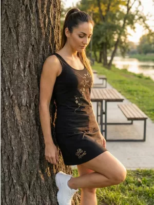 Dámské tílko ALTISPORT CARRYOVER ALW009136 ČERNOZLATÁ