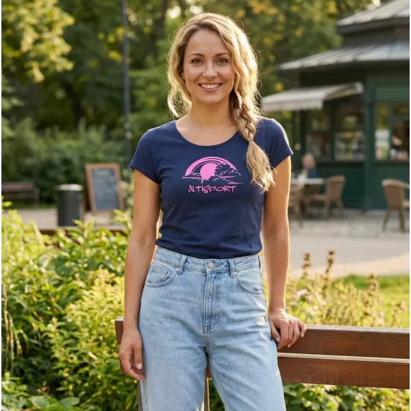 Damen-T-Shirt ALTISPORT ALW044122 MITTERNACHTSBLAU 