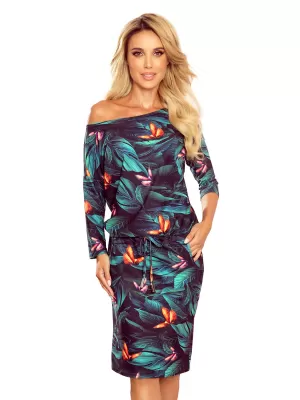 Kleid NUMOCO A13-119 GRÜNES MUSTER