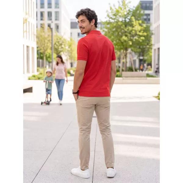  Herren-T-Shirt mit Kragen ALTISPORT ALM013203 ROT 