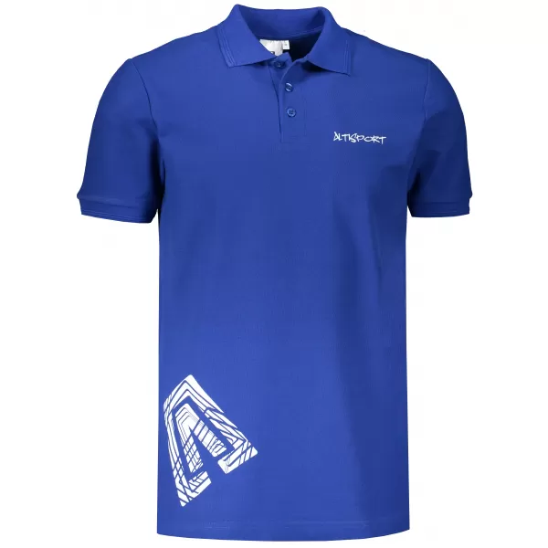  Herren-T-Shirt mit Kragen ALTISPORT ALM013203 KÖNIGSBLAU 