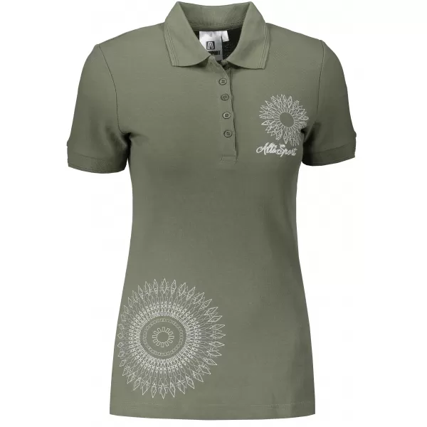  Damen-T-Shirt mit Kragen ALTISPORT ALW024210 KHAKI 