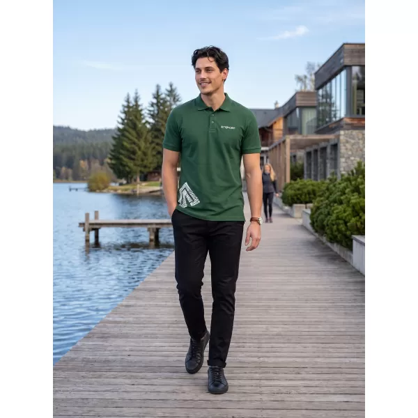  Herren-T-Shirt mit Kragen ALTISPORT ALM013203 FLASCHENGRÜN 