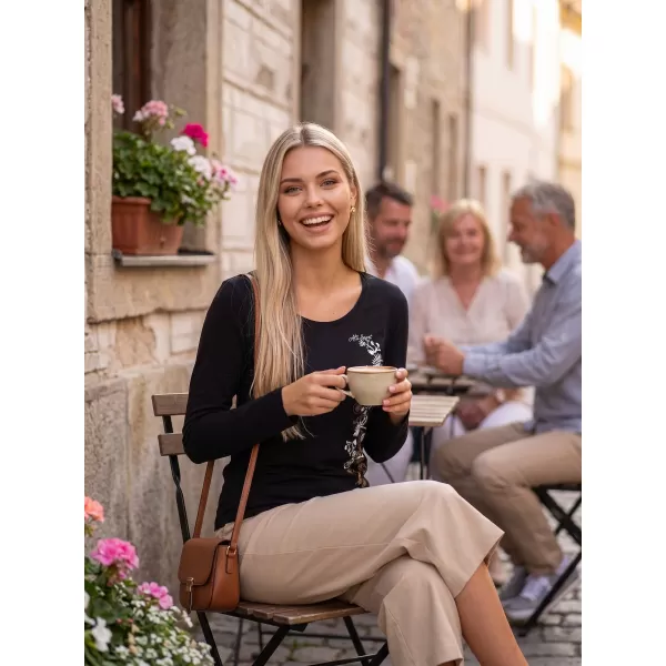  Dámské triko s dlouhým rukávem ALTISPORT CARRYOVER ALW029169 ČERNOZLATÁ 