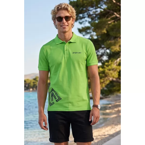 Herren-T-Shirt mit Kragen ALTISPORT ALM013203 APFELGRÜN 