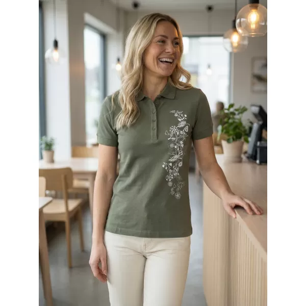  Dámské triko s límečkem ALTISPORT CARRYOVER ALW029210 KHAKI 