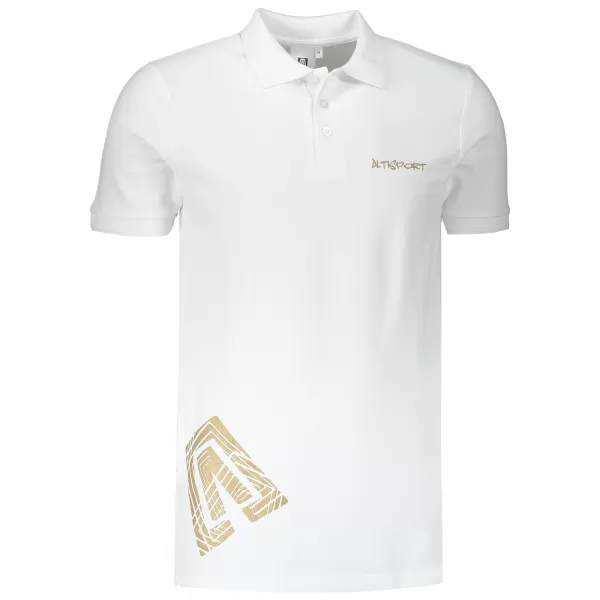  Herren-T-Shirt mit Kragen ALTISPORT ALM013203 WEIß 