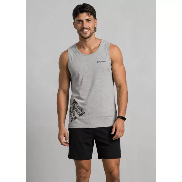  Herren-Tanktop ALTISPORT ALM013142 DUNKELGRAUE HIGHLIGHTS 