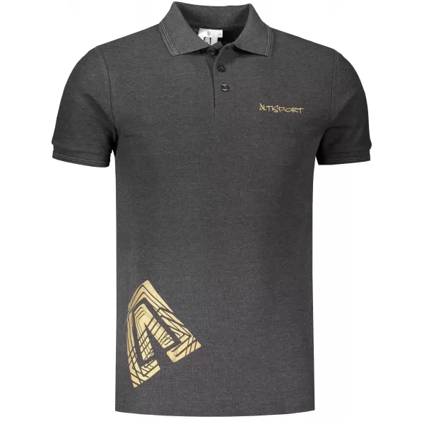  Herren-T-Shirt mit Kragen ALTISPORT ALM013203 ANTHRAZIT-HIGHLIGHT 