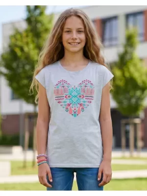 Girl's T -Shirt mit kurzen Ärmeln SAM 73 FREYA GT 550 GRAU