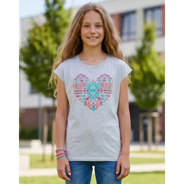  Girl's T -Shirt mit kurzen Ärmeln SAM 73 FREYA GT 550 GRAU 
