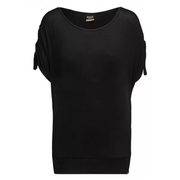  Frauen t -Shirt mit kurzen Ärmeln SAM 73 SUSAN WT 813 SCHWARZ 