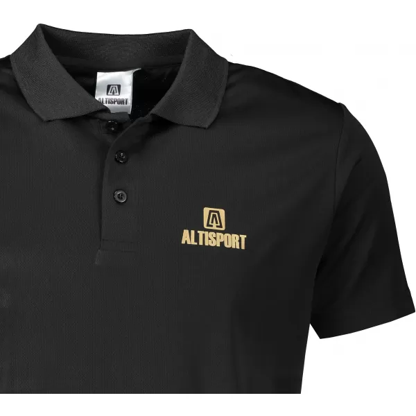  Herren-Funktions-T-Shirt mit Kragen ALTISPORT ALM006217 SCHWARZ UND GOLD 