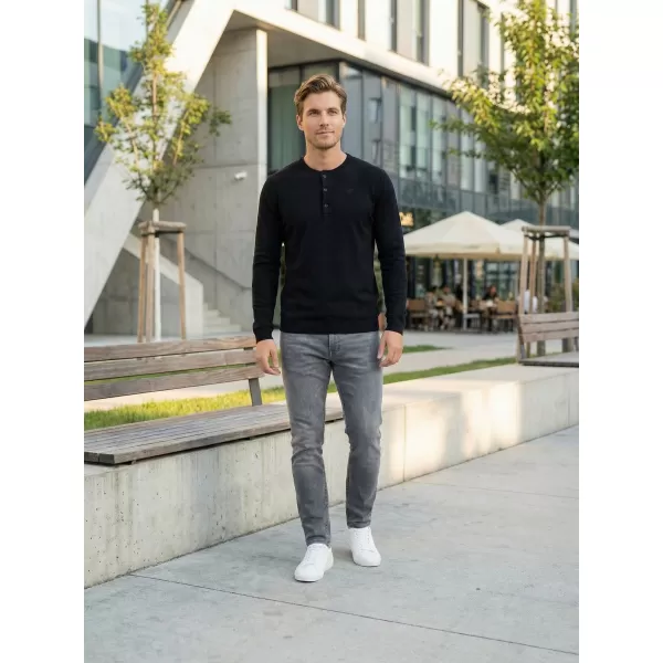  Herrenpullover KIXMI LAMONT SCHWARZ 
