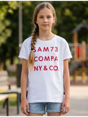 Girl's T -Shirt mit kurzen Ärmeln SAM 73 MELANIE GT 551 WEIß
