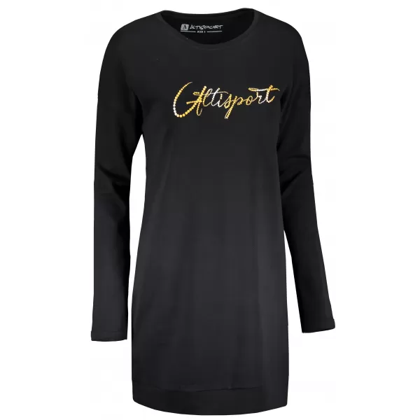  Erweitertes Damen-Sweatshirt ALTISPORT CEINA LSWT307 SCHWARZ 