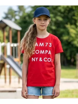 Girl's T -Shirt mit kurzen Ärmeln SAM 73 MELANIE GT 551 ROT