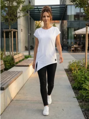 Frauen t -Shirt mit kurzen Ärmeln SAM 73 MOLLY WT 817 WEIß