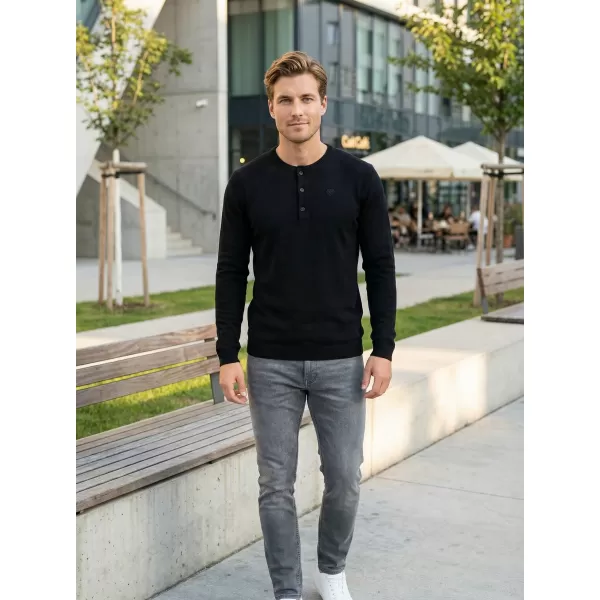  Herrenpullover KIXMI LAMONT SCHWARZ 