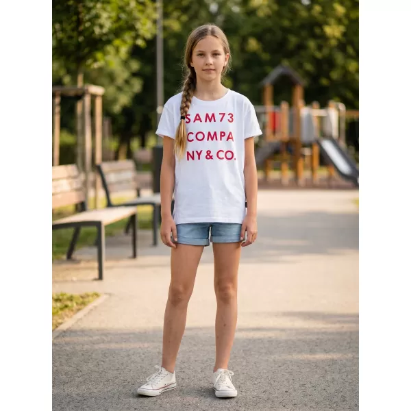  Girl's T -Shirt mit kurzen Ärmeln SAM 73 MELANIE GT 551 WEIß 