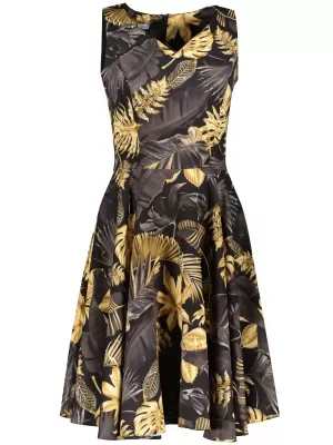 Kleid NUMOCO A114-13 SCHWARZ -GOLD