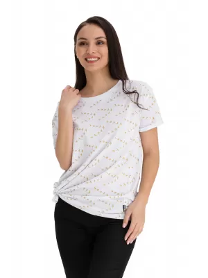 Frauen t -Shirt mit kurzen Ärmeln SAM 73 SARAH WT 815 WEIß