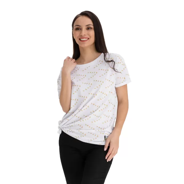  Frauen t -Shirt mit kurzen Ärmeln SAM 73 SARAH WT 815 WEIß 