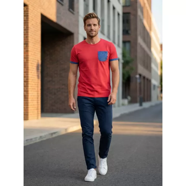  Herren-T-Shirt KIXMI LARKIN ROT 