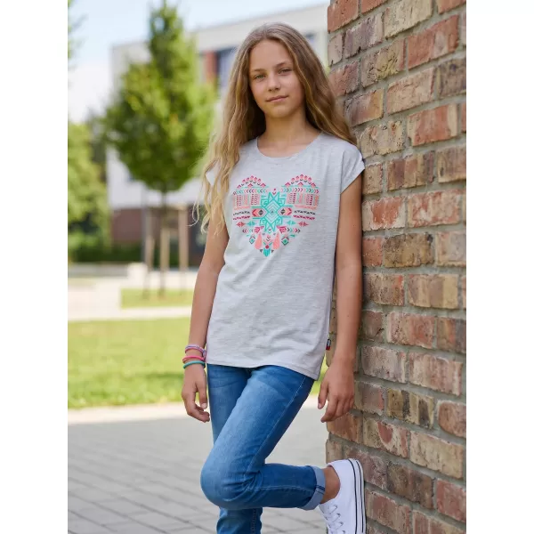  Girl's T -Shirt mit kurzen Ärmeln SAM 73 FREYA GT 550 GRAU 