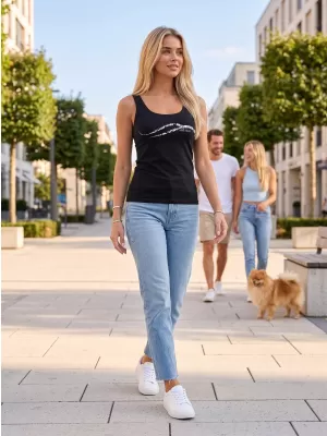 Dámské tílko ALTISPORT CARRYOVER ALW001136 ČERNOBÍLÁ
