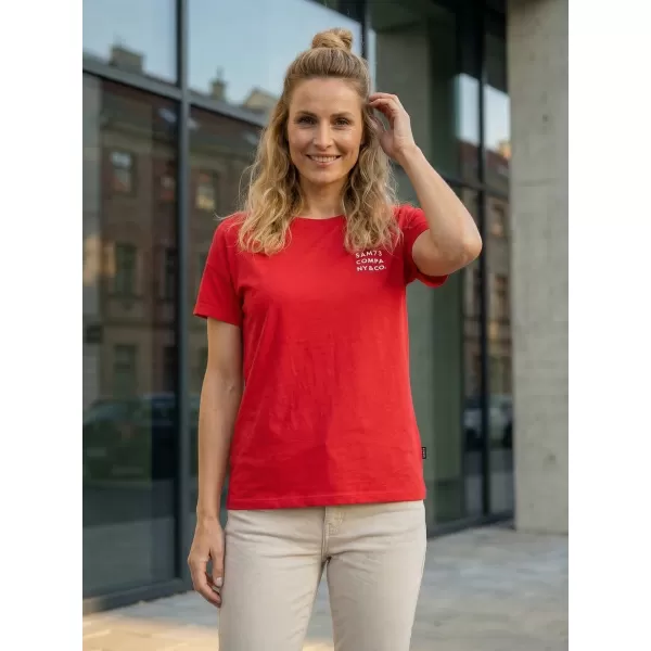  Frauen t -Shirt mit kurzen Ärmeln SAM 73 SIAN WT 820 ROT 