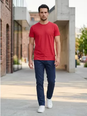 Herren t -Shirt mit kurzen Ärmeln SAM 73 TOBIAS MT 776 ROT