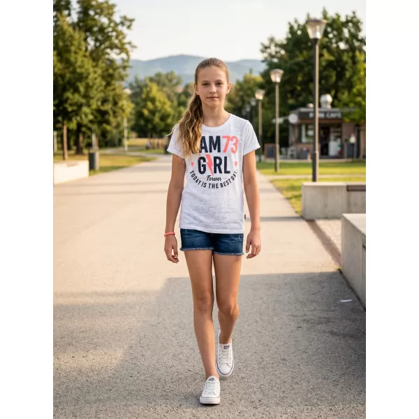  Girl's T -Shirt mit kurzen Ärmeln SAM 73 KYLIE GT 549 WEIß 